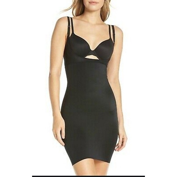 NWT Spanx SmartGrip™ Open-Bust Full Slip 10178R S Black #83452